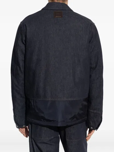 Moncler Zip-up Bomber Jacket In Black