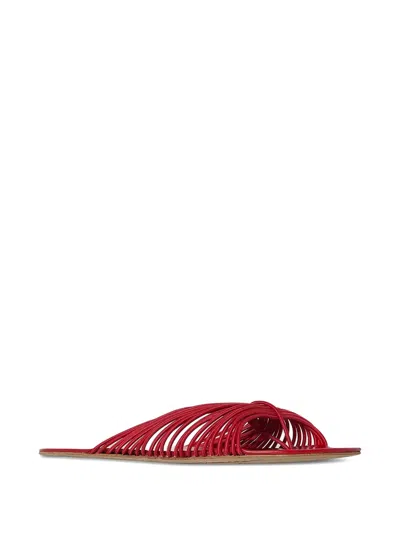 The Row Sara Stretch-leather Slides In Red
