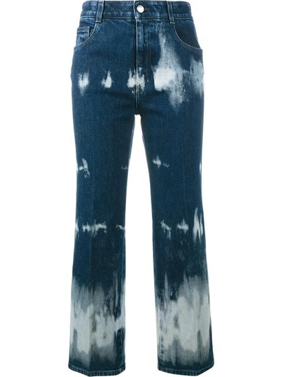 Stella Mccartney Tie-dye Cropped Jeans In Blue