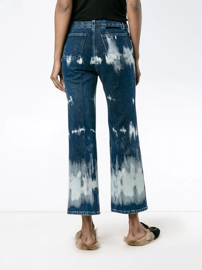 Shop Stella Mccartney Tie-dye Cropped Jeans In Blue