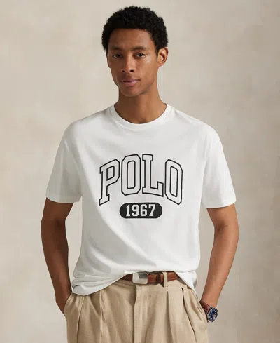 Polo Ralph Lauren Men's Classic-fit Jersey Graphic T-shirt In White