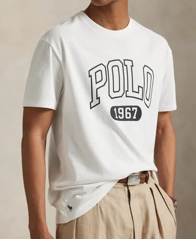 Polo Ralph Lauren Men's Classic-fit Jersey Graphic T-shirt In White