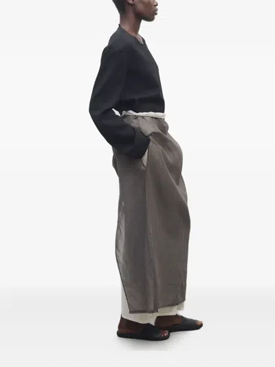 The Row Zaira Front-slit Maxi Skirt In Black