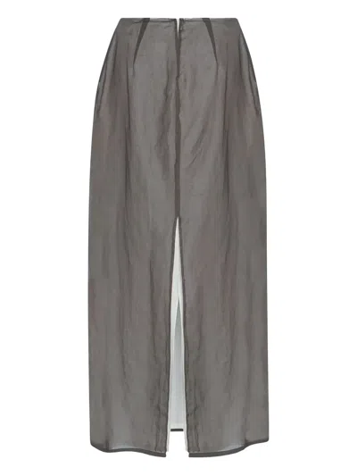 The Row Zaira Front-slit Maxi Skirt In Black