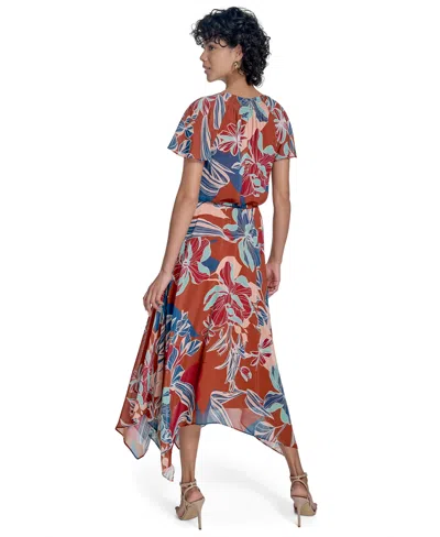 Jessica Howard Women's Short-sleeve Fit & Flare Dress In Multi