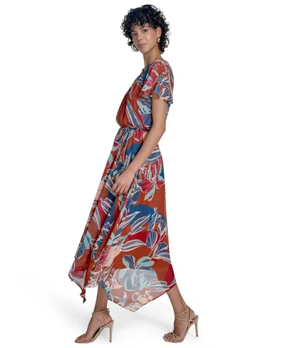 Jessica Howard Women's Short-sleeve Fit & Flare Dress In Multi