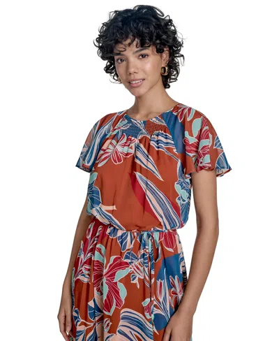 Jessica Howard Women's Short-sleeve Fit & Flare Dress In Multi