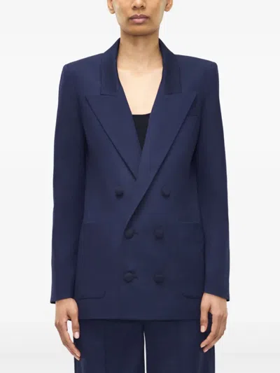 Adam Lippes Wool Blazer In Blue