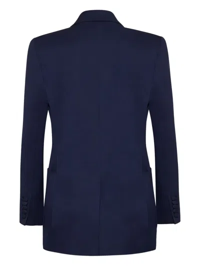 Adam Lippes Wool Blazer In Blue