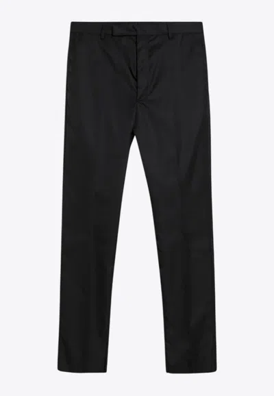 Prada Tailored Pants With Pressed-crease In Black