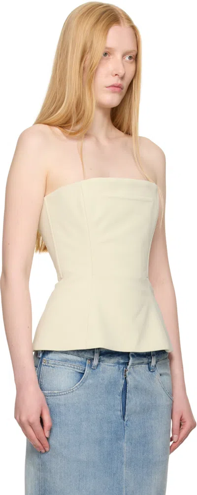 Jean Paul Gaultier Ssense Exclusive Beige Topstitching Corset Top In Neutral