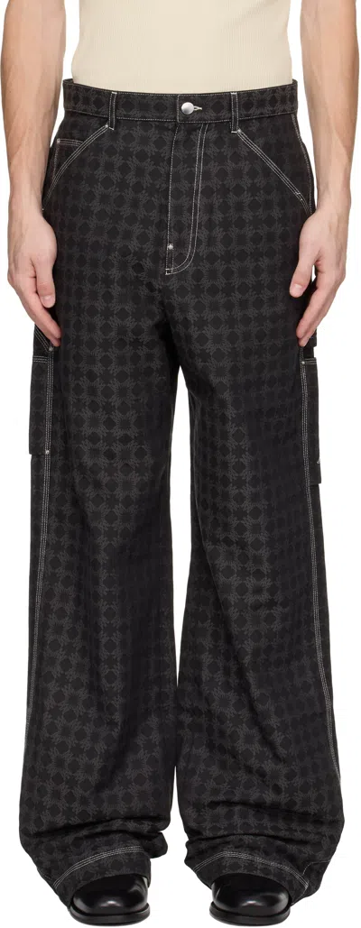 Amiri Black Ma Quad Work Trousers In Black