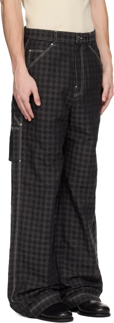 Amiri Black Ma Quad Work Trousers In Black