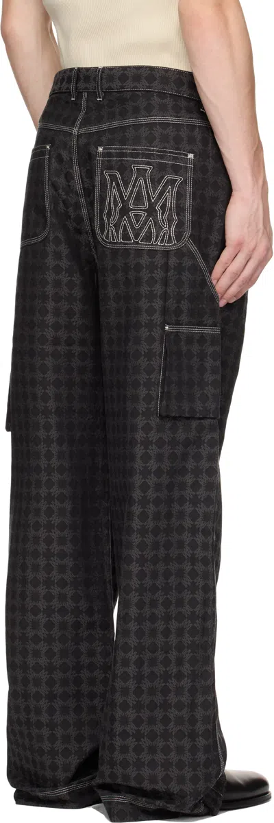 Amiri Black Ma Quad Work Trousers In Black