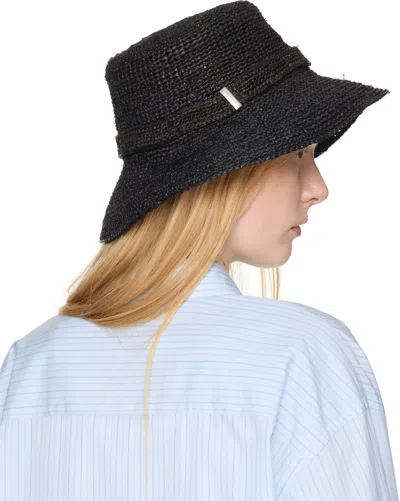 Rag & Bone Black Lela Rollable Bucket Hat In Black