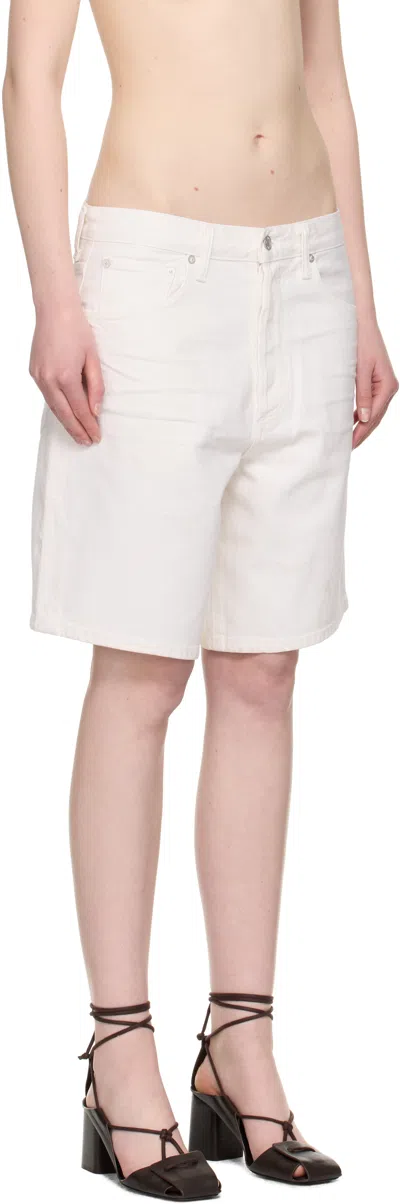 Agolde Denim Shorts With Belt Loops