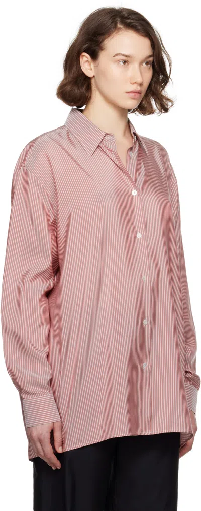 The Row Tansy Striped Silk Button-down Shirt In Multi