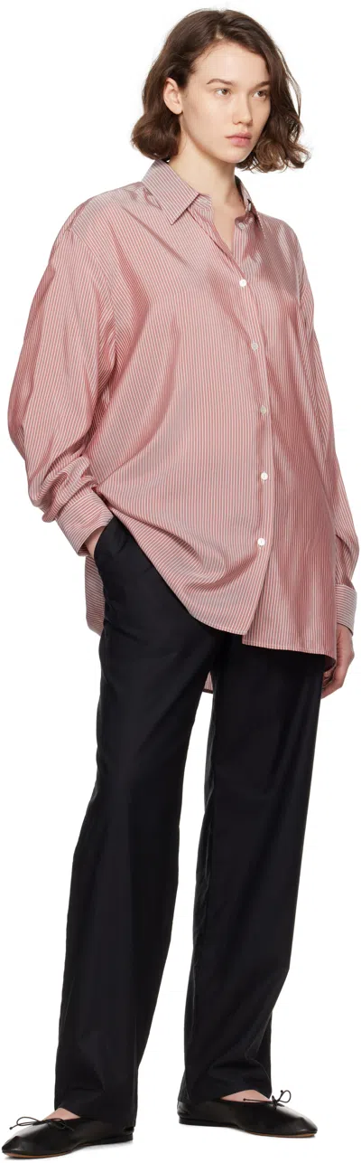 The Row Tansy Striped Silk Button-down Shirt In Multi