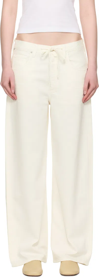 Citizen Of Humanity Off-white Baggy Brynn Jeans In Neutral