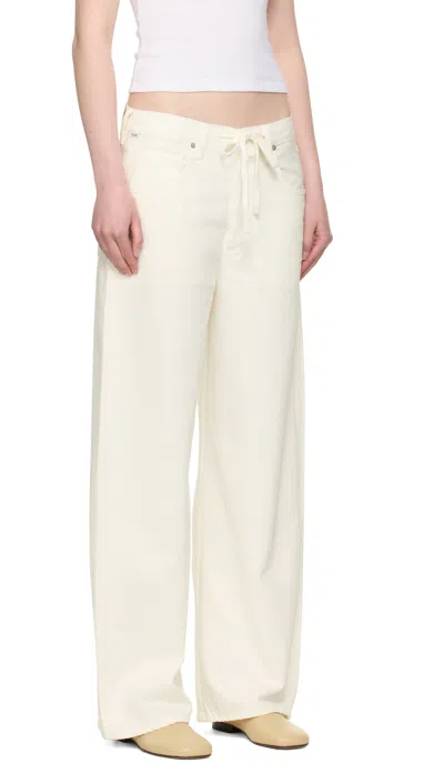 Citizen Of Humanity Off-white Baggy Brynn Jeans In Neutral