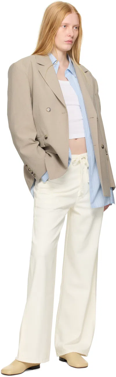 Citizen Of Humanity Off-white Baggy Brynn Jeans In Neutral