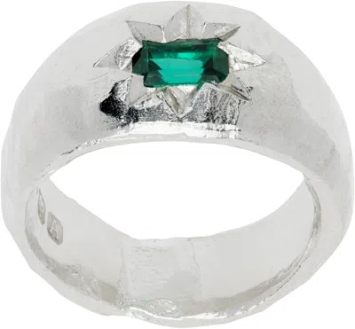 The Ouze Emerald Kathryn Ring In Metallic