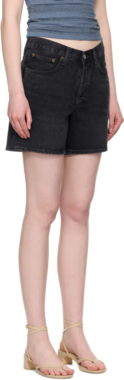 Agolde Denim Shorts With Belt Loops