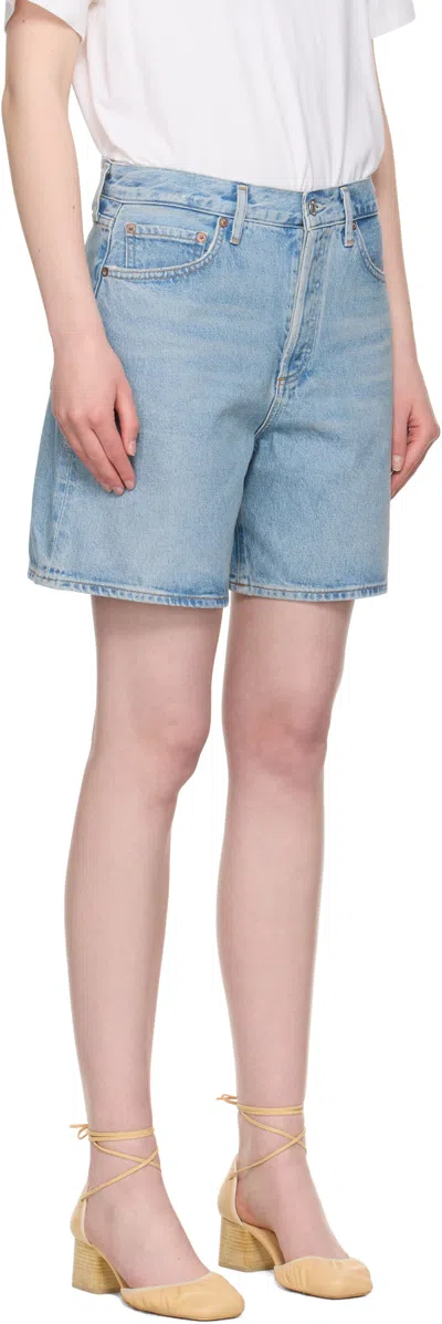 Agolde Blue Dame Denim Shorts