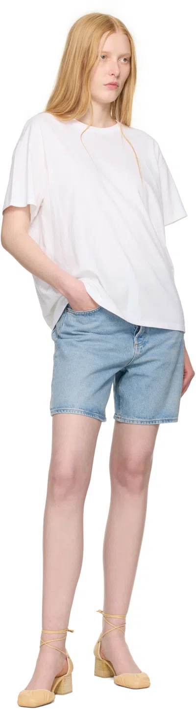 Agolde Blue Dame Denim Shorts