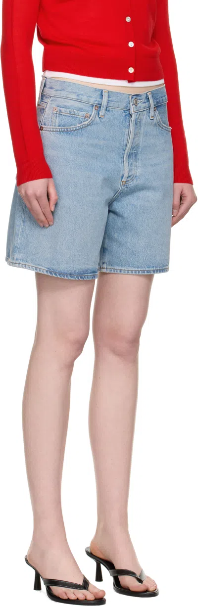 Agolde Blue Dame Denim Shorts