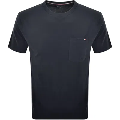 Tommy Hilfiger Pocket T Shirt Navy In Black