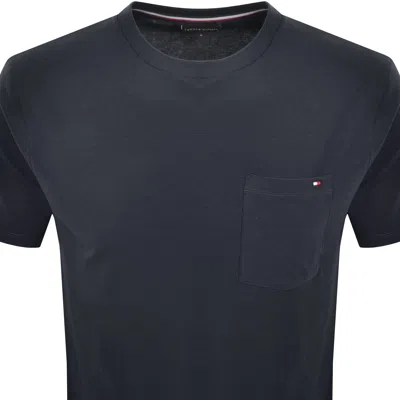 Tommy Hilfiger Pocket T Shirt Navy In Black