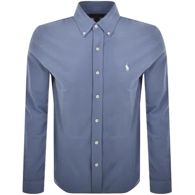 Ralph Lauren Featherweight Mesh Shirt Blue In Blue