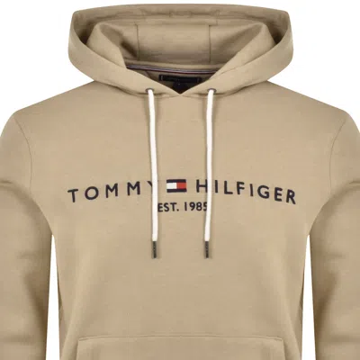 Tommy Hilfiger Logo Hoodie Beige