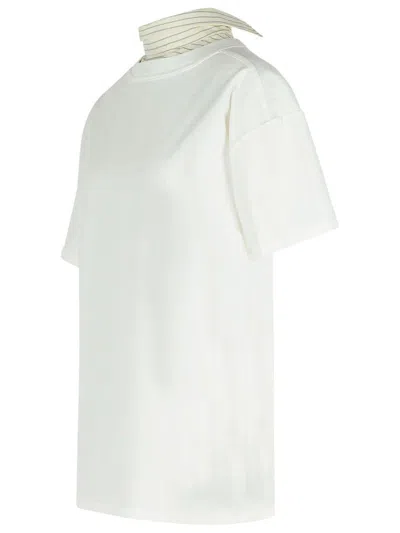 Maison Margiela Inverted White Cotton Shirt Women In White
