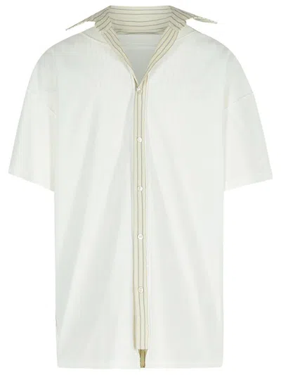 Maison Margiela Inverted White Cotton Shirt Women In White