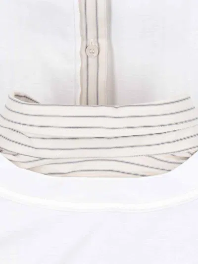 Maison Margiela Inverted White Cotton Shirt Women In White