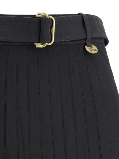 Burberry Crepe Jersey Maxi Skirt Skirts Black In Black