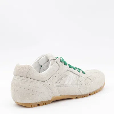 Alohas Light Grey Leather Tb 56 Suede Fuzzy Sneakers