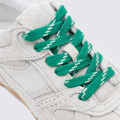 Alohas Light Grey Leather Tb 56 Suede Fuzzy Sneakers