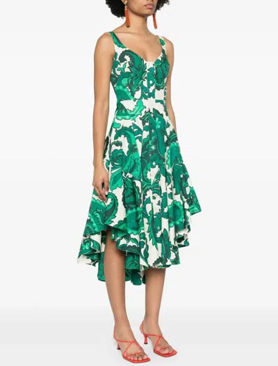 Etro Paisley Print Asymmetric Midi Dress