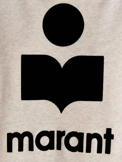 Isabel Marant Étoile Isabel Marant Etoile White Hoodie With Tonal Logo Print In Cotton Blend Woman In Gray