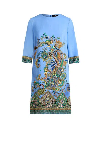 Etro Stretch Viscose Dress With Iconic Print