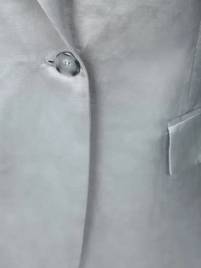 Pinko Grey Satin Single-breasted Jacket