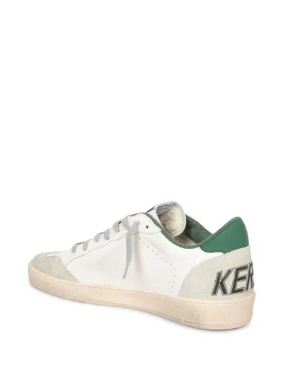 Golden Goose White Cow Leather Vamp Sneakers With Unique Used And Dirty Effect In White