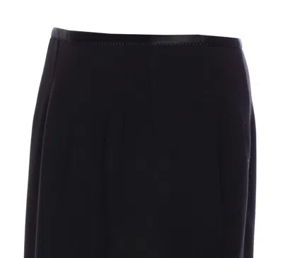 Dolce & Gabbana Longuette High-waisted Knee-length Skirt With Back Slit In Black