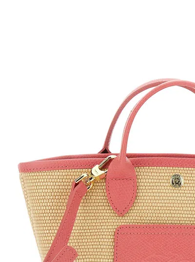 Longchamp Le Pliage Xs Pink Handbag With Logo Embossed On The Front In Fabric And Leather Blend Woman