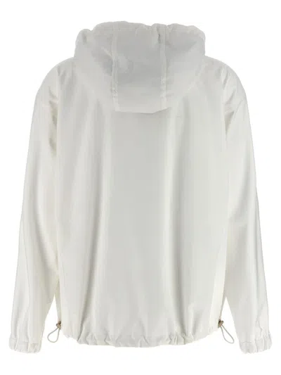 Brunello Cucinelli Precious Trims Casual Jackets And Parka White
