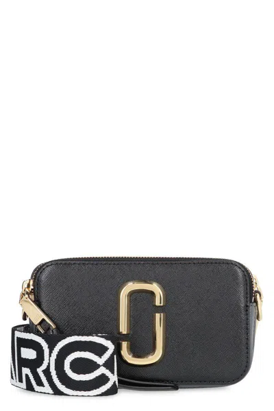 Marc Jacobs Black And White Leather The Snapshot Crossbody Bag