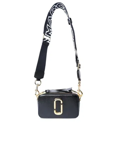 Marc Jacobs Black And White Leather The Snapshot Crossbody Bag